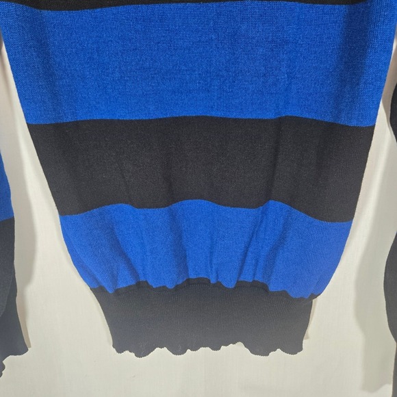 Vintage Botany 500 Striped Turtle Neck Sweater Sweater Goth Mod Grunge Large - Picture 3 of 9